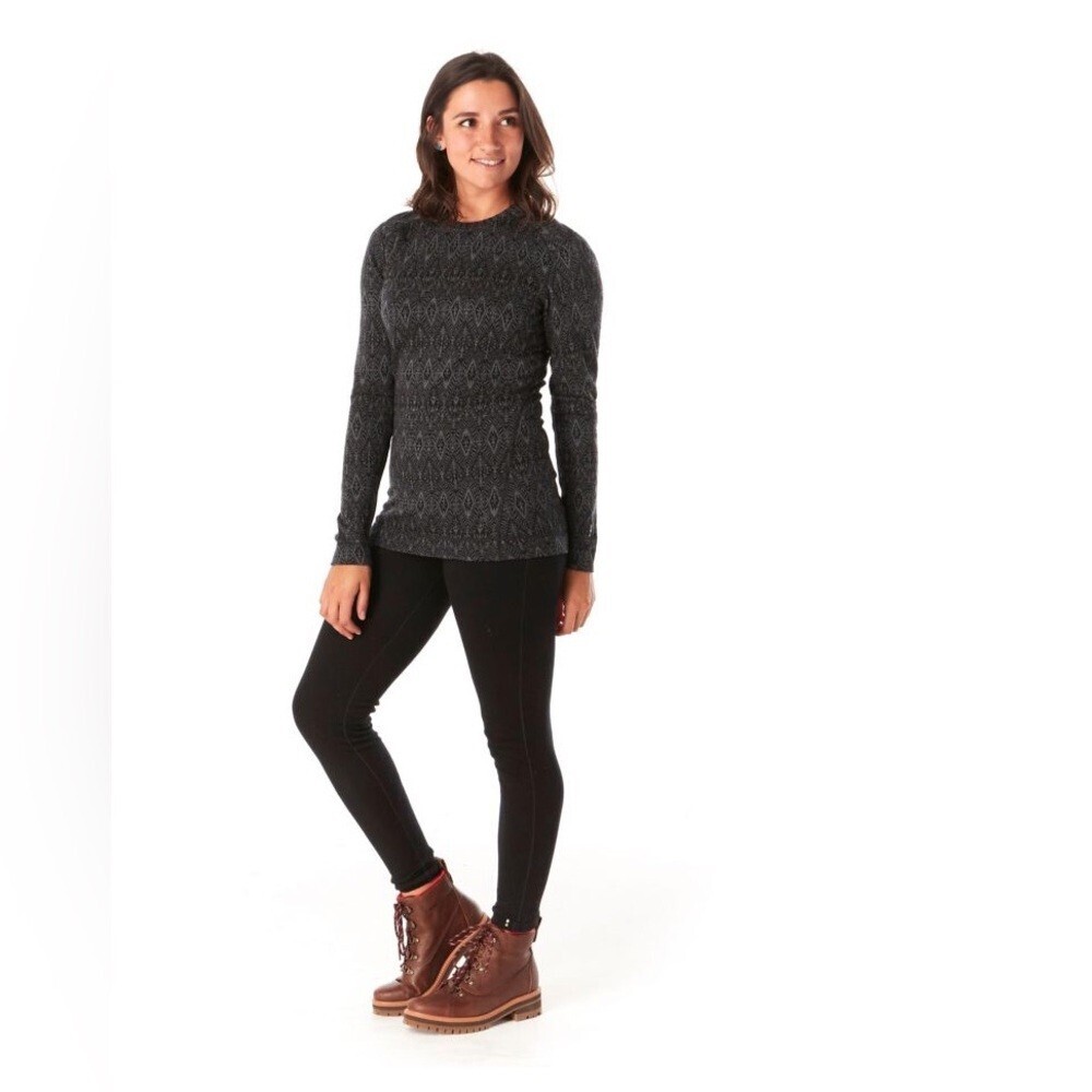 Smartwool Merino 250 Base Layer Pattern Crew Top Women’s Small Purple - Picture 4 of 9